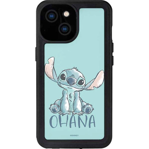 Disney Lilo and Stitch Ohana iPhone 15 Waterproof Case